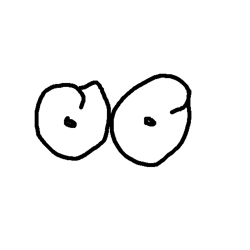 Crude drawing of plump breasts, there are few pixels and it is only some lines drawn with a trackpad in paint.
